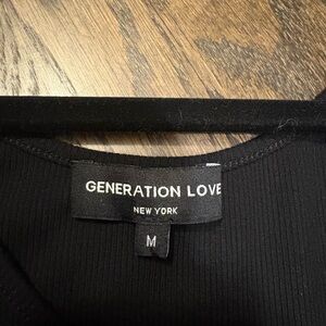 Generation Love Black Blouse with Gold Buttons